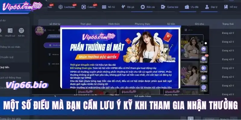 Những lưu ý cần biết khi tham gia khuyến mãi Vip66