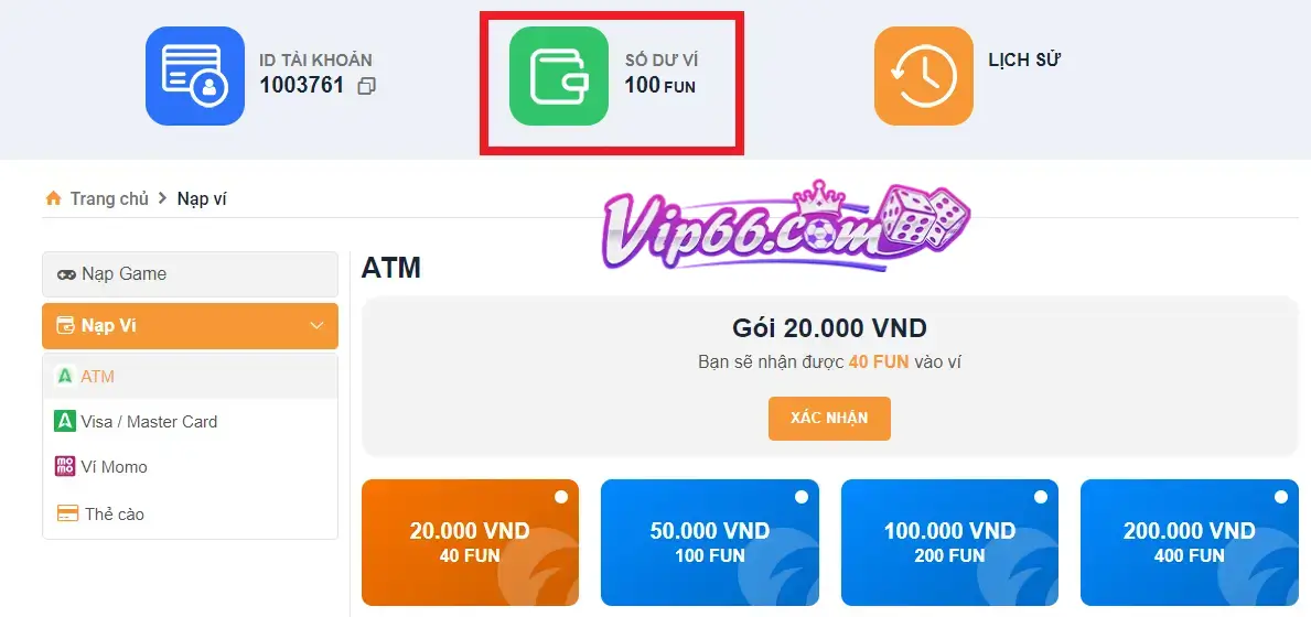 Hướng dẫn chi tiết cách nạp tiền Vip66 nhanh chóng, an toàn và tiện lợi